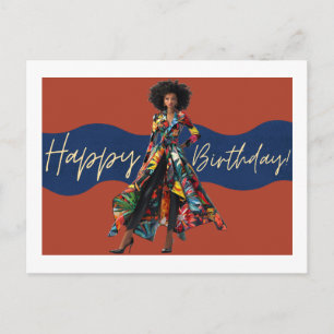 Postal Festiva Feliz Cumpleaños A La Reina Negra Melanin Sista