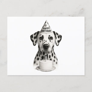 Postal Festiva Feliz cumpleaños Dalmatian