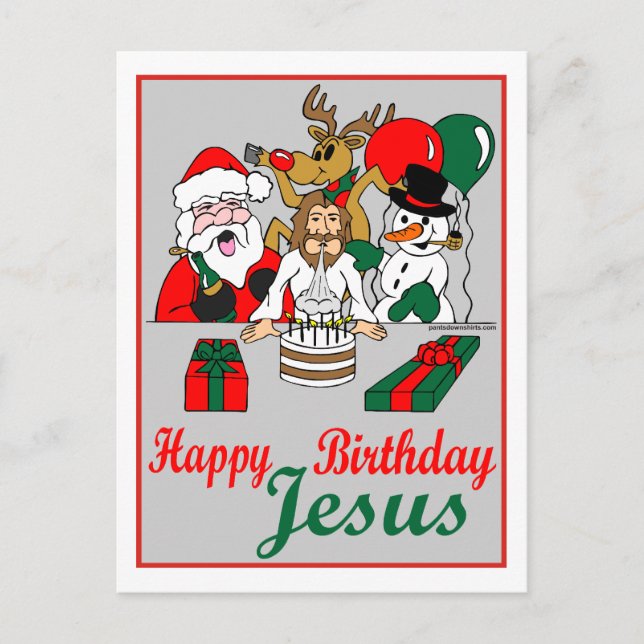 Postal Festiva Feliz cumpleaños, Jesús (Anverso)