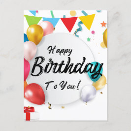 Postal Festiva Feliz cumpleaños para ti "Celebrar con estilo":