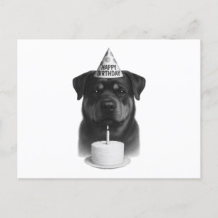 Postal Festiva Feliz cumpleaños Rottweiler