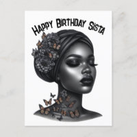 Feliz cumpleaños Sista chica negro magia melanin q