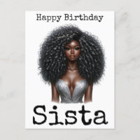 Feliz cumpleaños Sista Melanin Mujer Negra Sis