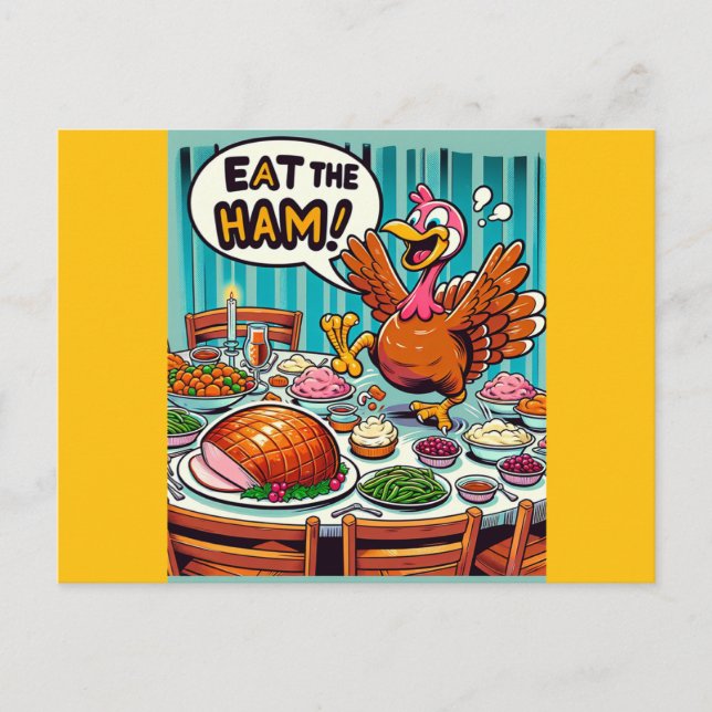 Postal Festiva Feliz Día de Acción de Gracias (Anverso)