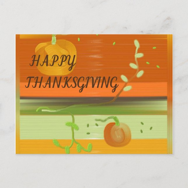 Postal Festiva Feliz Día de Acción de Gracias / Eres invitada fie (Anverso)