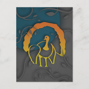 Postal Festiva Feliz Día de Acción de Gracias Turquía