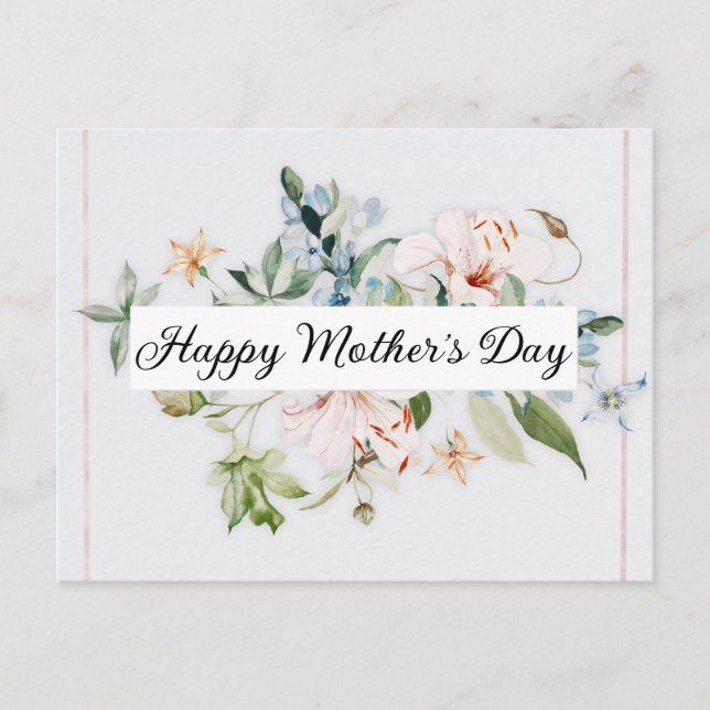 Postal Festiva Feliz Día de la Madre (Anverso)