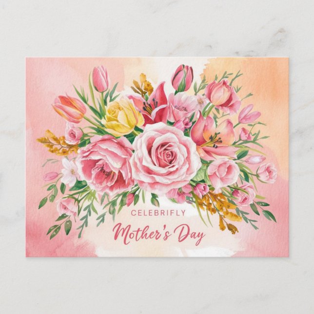 Postal Festiva ¡Feliz Día de la Madre! (Anverso)