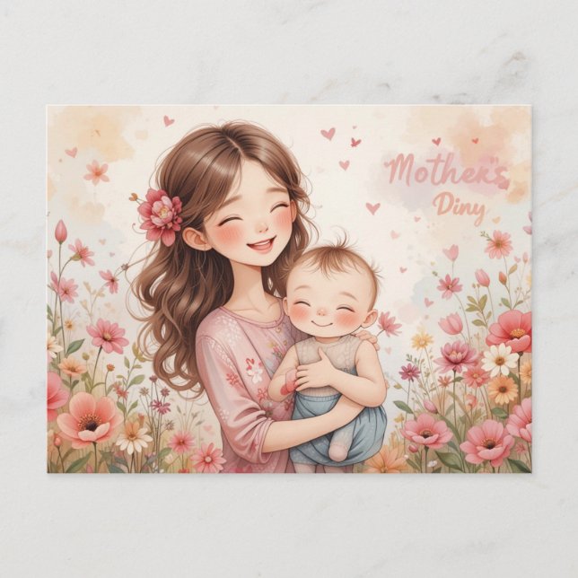 Postal Festiva ¡Feliz Día de la Madre! (Anverso)