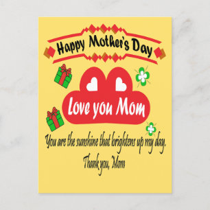 Postal Festiva Feliz Día de la Madre
