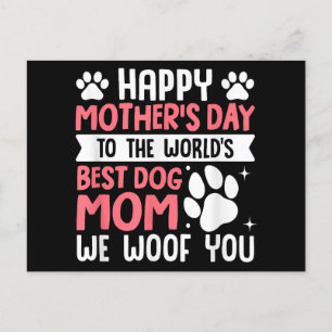 Postal Festiva Feliz Día de la Madre a la mejor madre del perro d