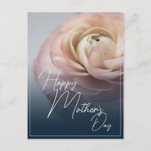 Postal Festiva Feliz Día de la Madre con Rosa Rosa Grande