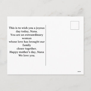 Postal Festiva Feliz día de la madre, nana, abuela simple 1 foto