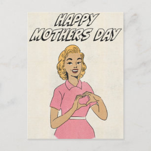 Postal Festiva Feliz día de las madres Amor 