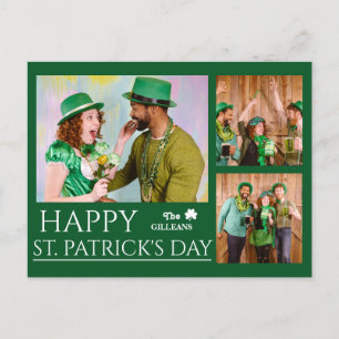 Postal Festiva Feliz día de los clientes Shamrocks foto de la fam