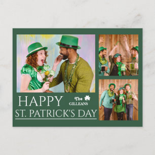 Postal Festiva Feliz día de los clientes Shamrocks foto de la fam