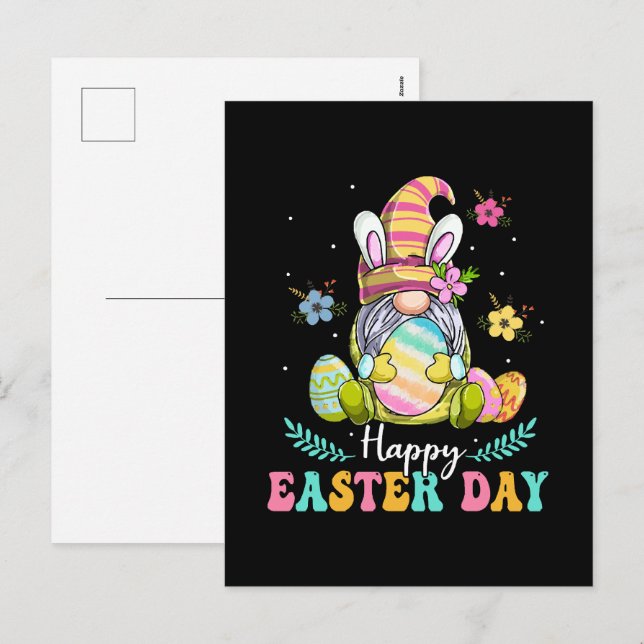 Postal Festiva Feliz día de Pascua (Anverso / Reverso)