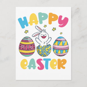Postal Festiva feliz día de pascua