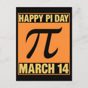 Postal Festiva Feliz Día de Pi 2026 Celebración de Frikis de las 