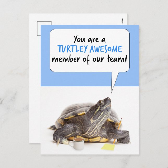 Postal Festiva Feliz Día de Profesionales Administrativos Oficina (Anverso / Reverso)