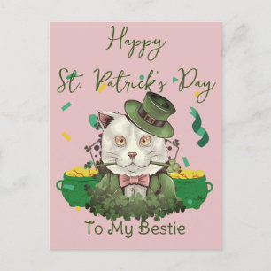 Postal Festiva Feliz Día de San Patrick Lucky Shamrock Simple