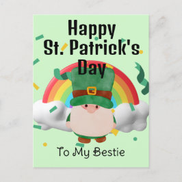Postal Festiva Feliz Día de San Patrick Lucky Shamrock Simple