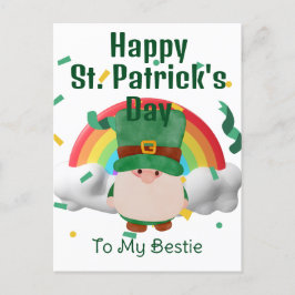 Postal Festiva Feliz Día de San Patrick Lucky Shamrock Simple
