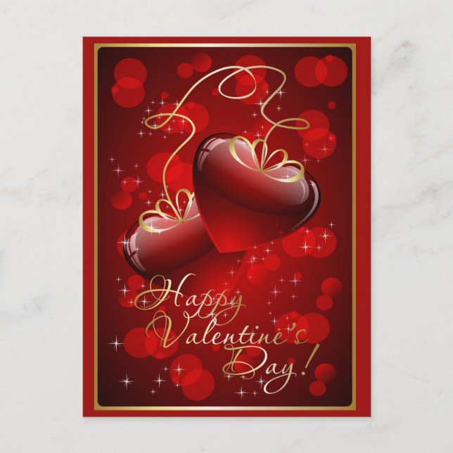 Postal Festiva Feliz Día de San Valentín (Anverso)