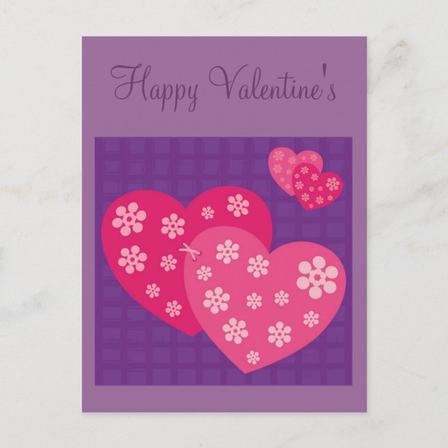 Postal Festiva Feliz Día de San Valentín (Anverso)