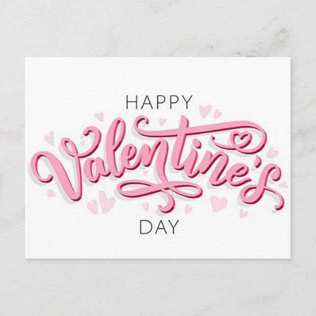 Postal Festiva Feliz Día de San Valentín (Anverso)