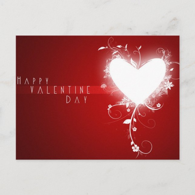Postal Festiva feliz Día de San Valentín (Anverso)