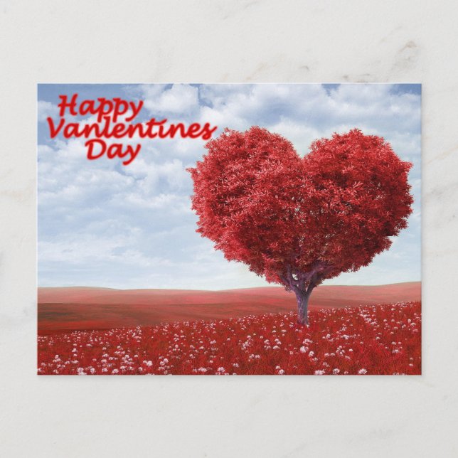 Postal Festiva Feliz Día de San Valentín (Anverso)
