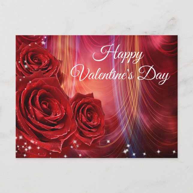 Postal Festiva Feliz Día de San Valentín (Anverso)