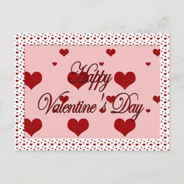 Postal Festiva Feliz Día de San Valentín (Anverso)