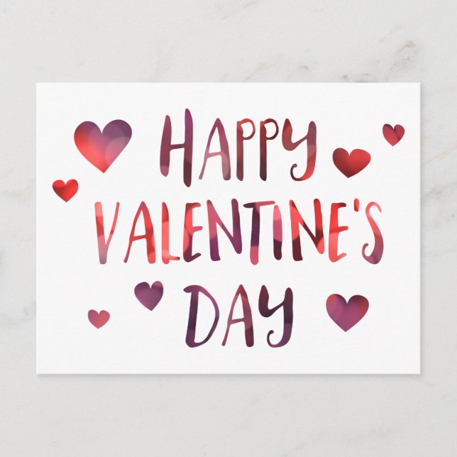 Postal Festiva feliz día de San Valentín (Anverso)