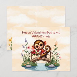 Postal Festiva Feliz día de San Valentín a mi PRIME-mate