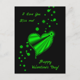 Postal Festiva Feliz Día de San Valentín - Corazón arcoiris con e