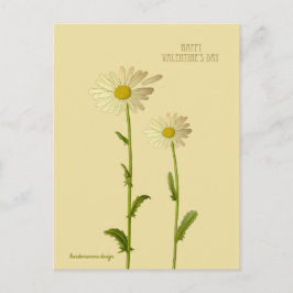 Postal Festiva Feliz Día de San Valentín - Flor de margarita
