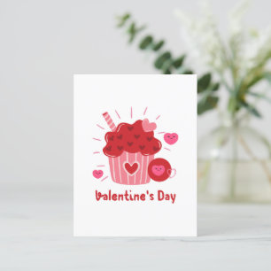 Postal Festiva Feliz Día de San Valentín - Imágenes de corazones
