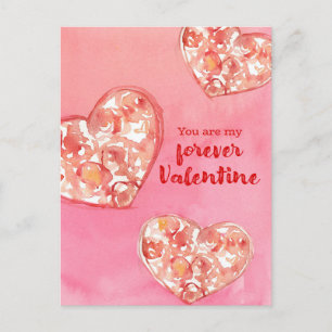 Postal Festiva Feliz día de San Valentín por siempre Corazones de