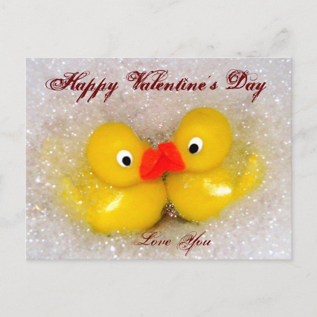 Postal Festiva Feliz Día de San Valentín_ Postcard (Anverso)