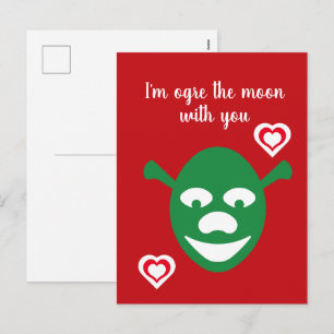 Postal Festiva Feliz día de San Valentín soy Ogre la foto de la l