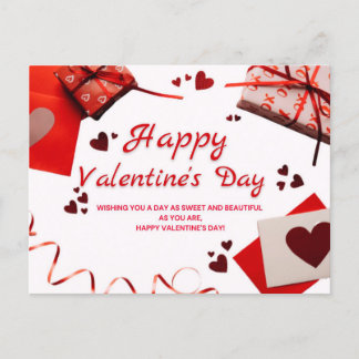 Postal Festiva Feliz Día de San Valentín - Te deseo un día dulce