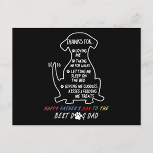 Postal Festiva Feliz Día del Padre al mejor perro papá