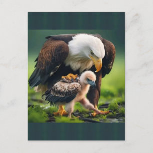 Postal Festiva Feliz Día del Padre Americano Padre Como un Águila