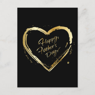 Postal Festiva ¡Feliz Día del Padre! Caligrafía elegante corazón