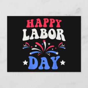 Postal Festiva Feliz Día del Trabajo Hombres Mujeres Niños