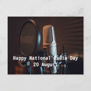 Postal Festiva Feliz Día Nacional de la Radio