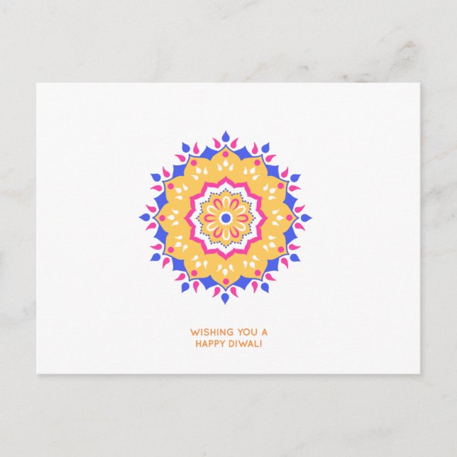 Postal Festiva Feliz Diwali (Anverso)