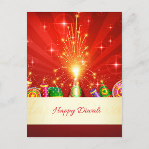 Postal Festiva Feliz Diwali Festival de la Luz